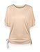 ReliBeauty Women’s Flutter Sleeve Solid Tops (18W-20W, Beige)