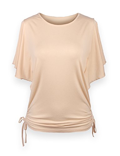 ReliBeauty Women’s Flutter Sleeve Solid Tops