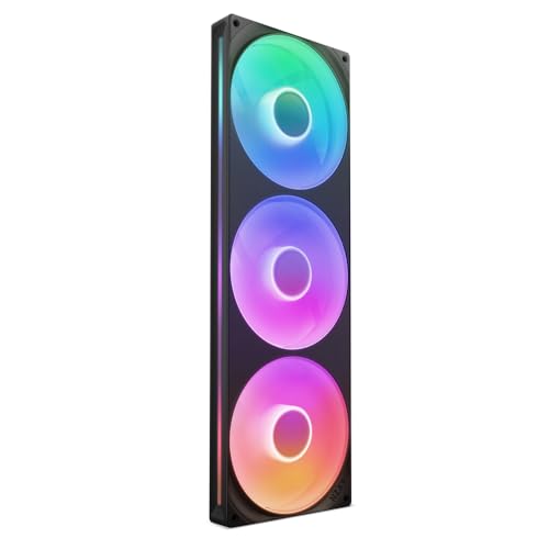 NZXT F420 RGB Core - 420mm Einzelframe-Lüftereinheit mit 3 x 140mm RGB-Lüftern - Geschwindigkeits- und Beleuchtungssteuerung - Hoher statischer Druck 