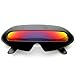 zeroUV - Futuristic Shield Single Lens Oval Party Novelty Cyclops Costume Wrap Sunglasses (Black/Fire)