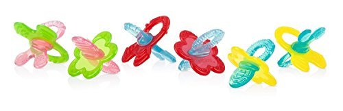 Nuby Chewbies Silicone Teether, Blue Red