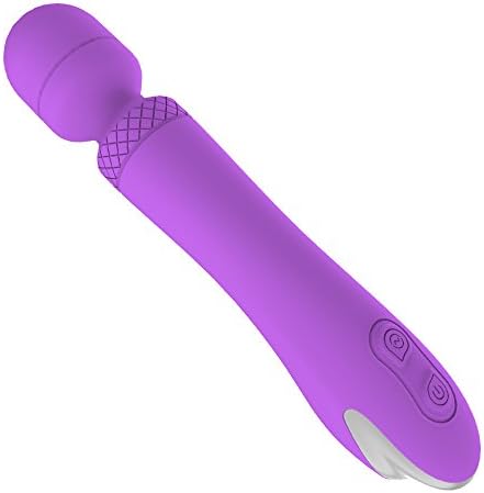 Girls Gift Handheld Magic Wand Massager 10 Kinds of Pulsating Patterns For Neck Shoulder and Back &amp; Muscle Relieve(Pink Purple)