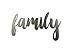 Family Small Size Raw Steel Unpainted Word Art