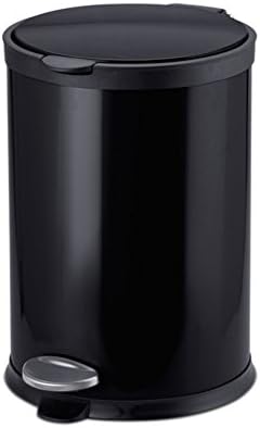 Step trash can,Waste bins with lids round stainless steel trash can in home & Kitchen bathrooms bedroom-12L-E