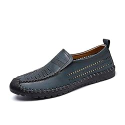 Men's Breathable Perforated Loafers Hand-Stitched