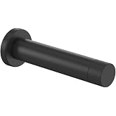 National Hardware Cooper Door Stop, 3", Aluminum, Matte Black | Stops Doors Before they Hit Walls or Molding; Surface Mount DIY Install with Mounting Hardware Included