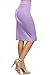 Simlu Lilac Pencil Skirts For Women Purple Skirt Plus Size and Regular Stretch Skirt, Medium