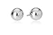 Amazon Collection 10k White Gold Ball (6 mm) Stud Earrings