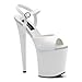Pleaser Women's Flamingo-809 Ankle-Strap Sandal,White Patent,9 M US