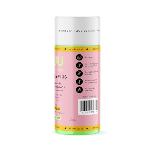 WU Nutrition ANDRÉS PLUS | Myo Inositol y D-Chiro Inositol 40:1 | Suplemento alimenticio para Mujer | Sumplemento Femenino Premium | Myo Inositol Puro con Vitaminas para Mujer | Inositol Capsulas | 60 Cápsulas | 1 mes de consumo