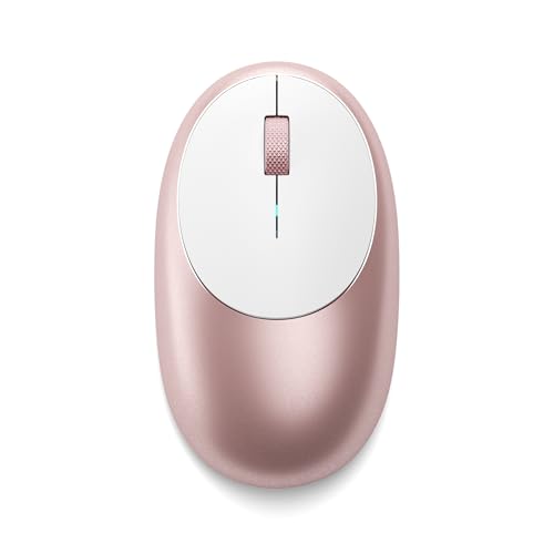 SATECHI M1 kabellose Bluetooth-Maus, USB-C wiederaufladbar, kompakt und tragbar, für MacBook Air/Pro, iPad Air/Pro, iPad mini, iMac & Windows – Roségo