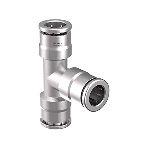 Utah Pneumatic Push To Connect Air line Fittings Push Tee 1/4"Od Union