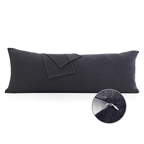 Oubonun 100 Jersey Cotton Body Pillow Cover with Zipper Luxury Soft