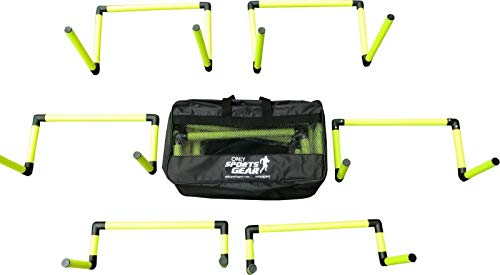 Sportsgear Set Of 6 Adjustable Speed Agility Hurdles Set 6" 9" 12" (2 Each)