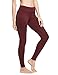 baleaf Women's Ankle Legging Athletic Yoga Hiking Workout Running Pants Inner Pocket Non See-Through Ruby Wine Size L