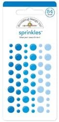 Bulk Buy: Doodlebug Designs (3-Pack) Sprinkles Adhesive Glossy Enamel Embellishments Blue Jean Dots 54/Pkg MONOS-4011