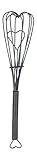 Whisk Of Love Heart Shaped 7 Inch Kitchen Whisk