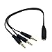 Qaoquda 3.5mm Stereo Audio Splitter Cable 1FT Gold Plated 3.5mm (1/8
