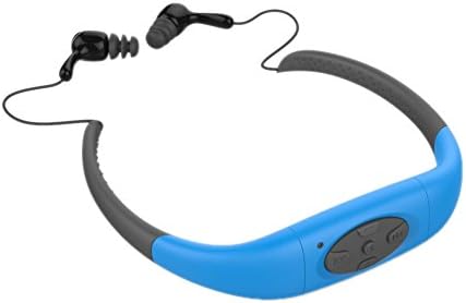 Sports Music Headset, Built-in 8GB Memory Underwater MP3 Player Radio FM Head Wearing MP3 Players Diving Swim Surfing Sports Super Waterproof IPX8 (8GB Memory, Blue)
