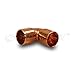 Supply Giant DDMO0012 90 Degree Short radius elbow fitting, 1/2, Copper
