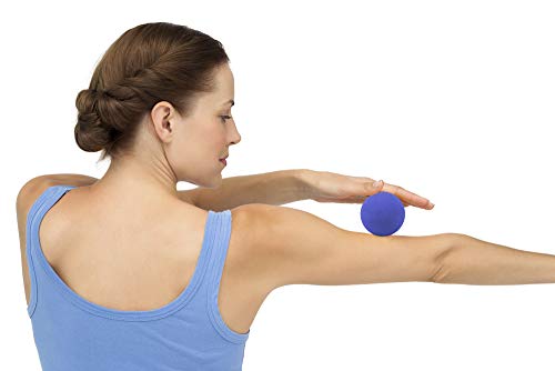 Lacrosse Ball Massage Ball 2 Pack, 2 Muscle Roller Massage Balls for Physical Therapy, Yoga, Crossfit, Myofascial Release, Archer MedTech Brand (Black, Red)