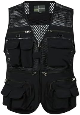 Gihuo Men's Mesh Multi Pockets Outdoor Fishing Safari Travel Vest