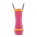 Outee Toddler Little Kids Girls Rubber Rain Boots Waterproof Shoes Pink with Easy-On Handles(Pink/Blue/Black/Yellow/Purple)