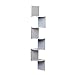 Danya B. Large Rustic Decorative 5-Tier Corner Floating Wall Mount Display Shelving Unit (Gray)