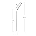 Reusable Drinking Straws,Set of 4,Stainless Steel Straws -Cleaing Brush Included (Basic pack)