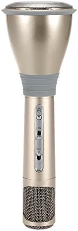 TOPMYS TM-K068 Handheld Wireless Microphone Portable Stereo Mini Karaoke Microphone Player KTV sing with Bluetooth Speaker compatiable for Smart Phones Computer (Golden)