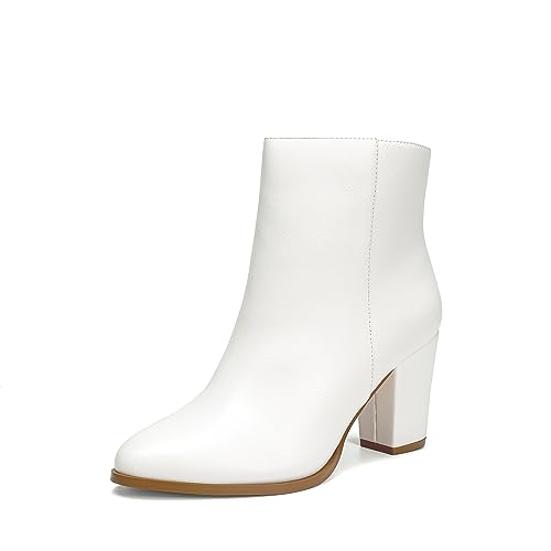 DREAM PAIRS Women's Chunky High Block Heel Ankle