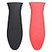 Mykubi Cotton Handle Holders Potholders Handle Mitts Hot Handle Sleeve Pot Holders Covers Glove for BBQ Cooking Baking Kitchen (Black+ Red)