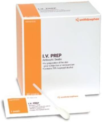 DeRoyal Antiseptic Wipe IV PREP Isopropyl Alcohol, 70% Individual Packet