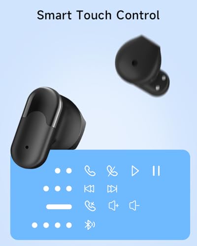 Acer Wireless Earbuds, Bluetooth 6.0 Headphones with 35H Playtime, ENC Noise Canceling for Clear Calls, IP55 Water-Dust Resistant, Immersive 13mm Driver Audio, Smart Touch Control for iOS & Android