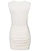 TAM WARE Womens' Stylish Vneck Sleeveless Cocktail Bodycon Mini DressTWCWD081-IVORY-US M