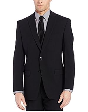 Calvin Klein Slim Fit Black Solid Two Button 100% Wool New Men's Blazer (40 Regular)