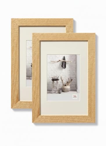 walther design - Home HO824HD Picture Frames, Natural, 18 x 24 cm, Pack of 2 Wooden Frames