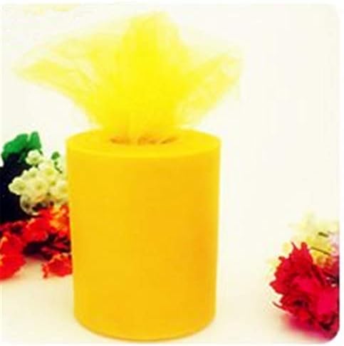 INFInxt Tulle Tutu Rolls for DIY Party Decoration Art & Craft Table Skirt (Yellow, 50 Yard)