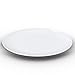 TASSEN Porcelain Dining Plates With Bite Mark, 11 Inch, White (Set of 2 Plates)