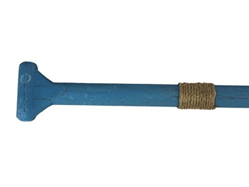 Hampton Nautical  Paddle 24-108 Wooden Rustic Decorative Rowing Boat Paddle with Hooks, 24", Light Blue - Thumbnail 3