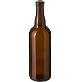 The Cary 30BBLG Belgian Beer Bottle, Cork, 750 mL, 25 oz, Amber (Pack of 12)
