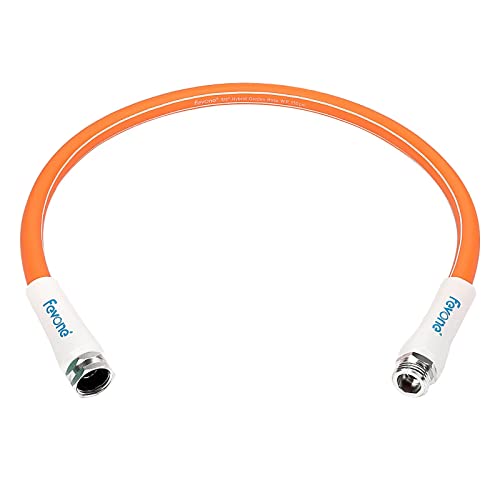 Fevone Garden Hose 3 ft, Drinking Water Safe, 3/4" Solid Aluminum Fittings No Leak, Hose Reel