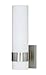 XiNBEi Lighting Wall Light ADA Wall Sconce with Opal Cylinder Glass in Brushed Nickel, Bathroom Vanity Light for Living Room & Corridor XB-W1185-BN