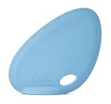 Joseph Joseph 20076 Fin Silicone Bowl Scraper With Integrated Stand Upright For Baking, Blue