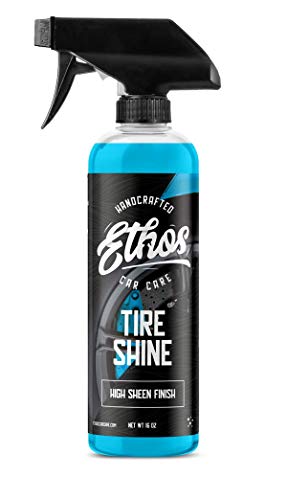 Ethos Car Care - Tire Shine Spray, 16oz High Sheen, Non Greasy, Sling Free Finish! Conditions and Protects Rubber with UV Protection - Thumbnail 5