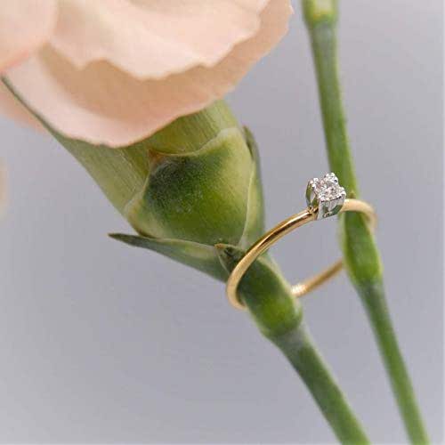 Baby’s First Diamond Ring Handmade Solid 18K and Platinum