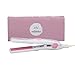 VAV Mini Hair Straightener 1/2-Inch Tourmaline Ceramic Flat Iron Instant Heat Dual Voltage Travel Size(Pink&White)