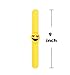 Pawliss Emoji Slap Bracelets Silicone Wristband, Birthday Party Favors Supplies for Kids Girls, Emoticon Toys Prizes Gifts, Band Bracelet 12 Pack