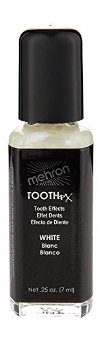 Mehron Mehron Makeup Tooth FX with Brush for Special Effects, Halloween, Movies (.25 oz) (White)
