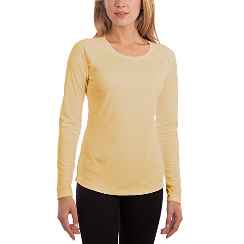 Vapor Apparel Women's UPF 50+ UV Sun Protection Performance Long Sleeve T-Shirt Medium Pale Yellow